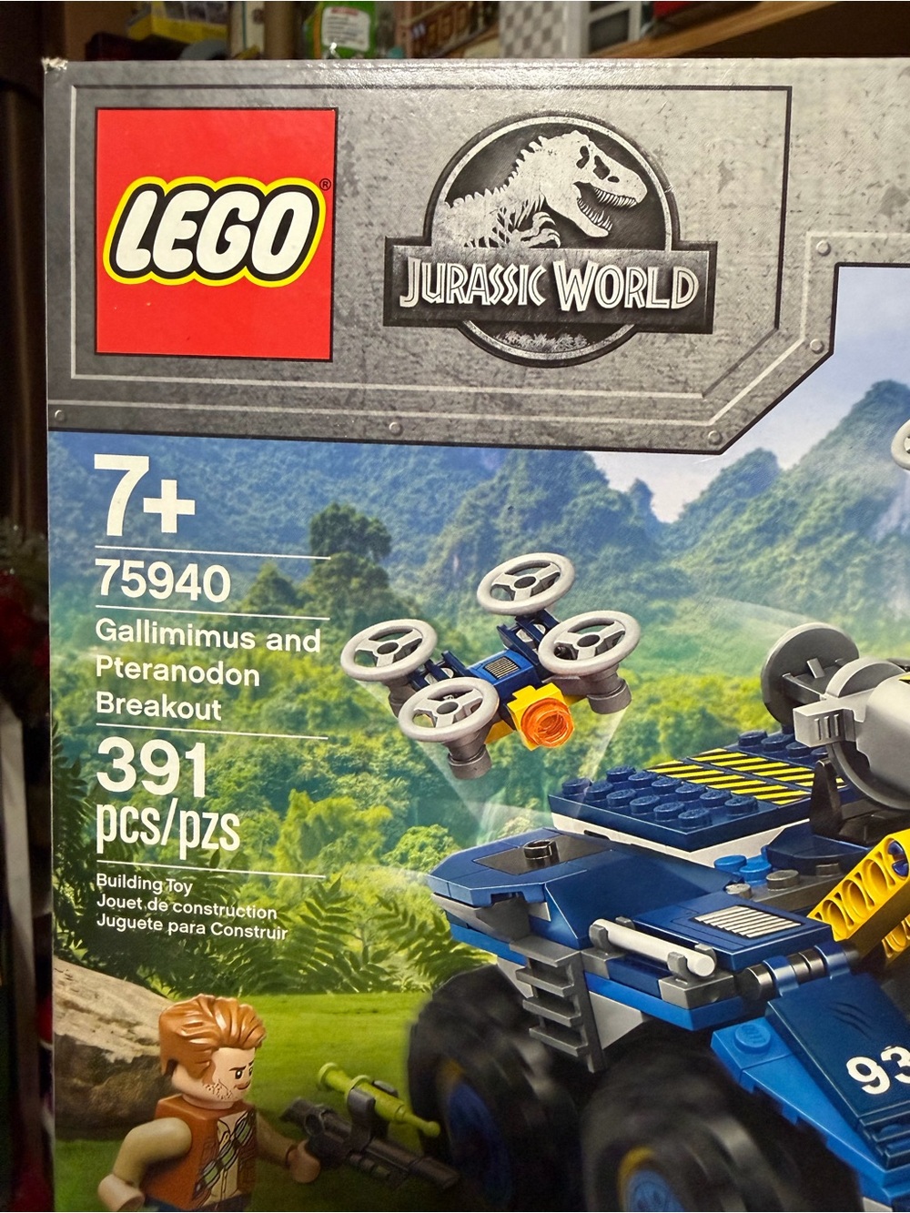 LEGO Blue Jurassic World Gallimimus & Pteranodon Breakout Vehicle Set